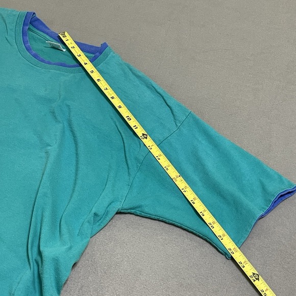 Vtg Fruit Of The Loom T Shirt XXL Mens Made In USA Ringer Double Layer WORN 90s - Picture 15 of 16